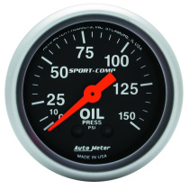 Oljetrycksmätare 52mm 150PSI (Mekanisk) SPORT-COMP